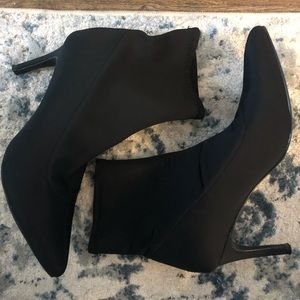 Black stretch “sock” bootie